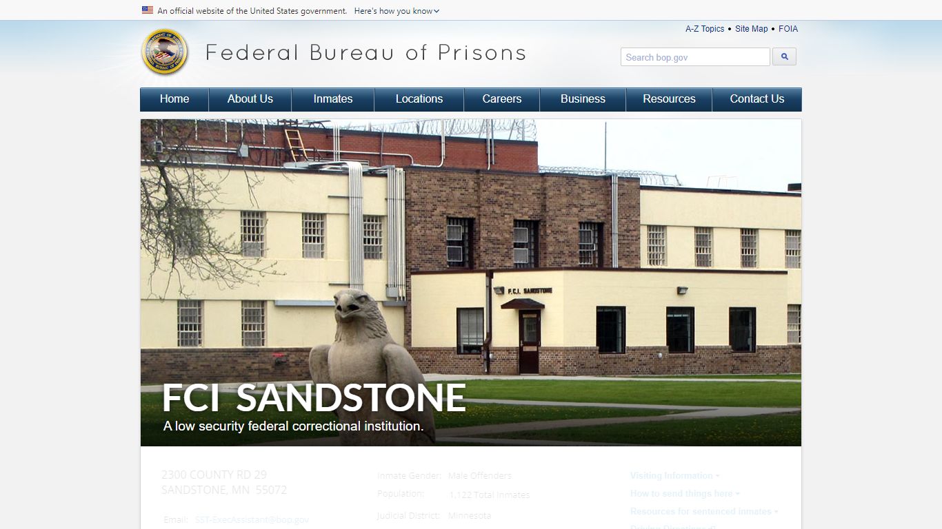 FCI Sandstone - Federal Bureau of Prisons
